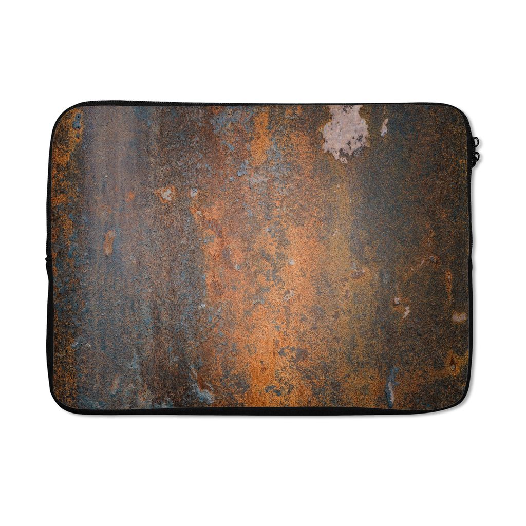 MuchoWow Laptop Hülle 14 ZollStahl - Vintage - Rost Laptoptasche - Laptoptasche - Stoßsicher - Schutzhaube