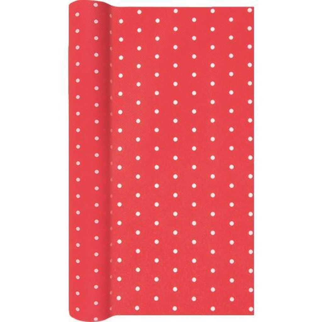 Home Fashion Tischläufer Airlaid Mini Dots rot 490x40cm Produktbild 