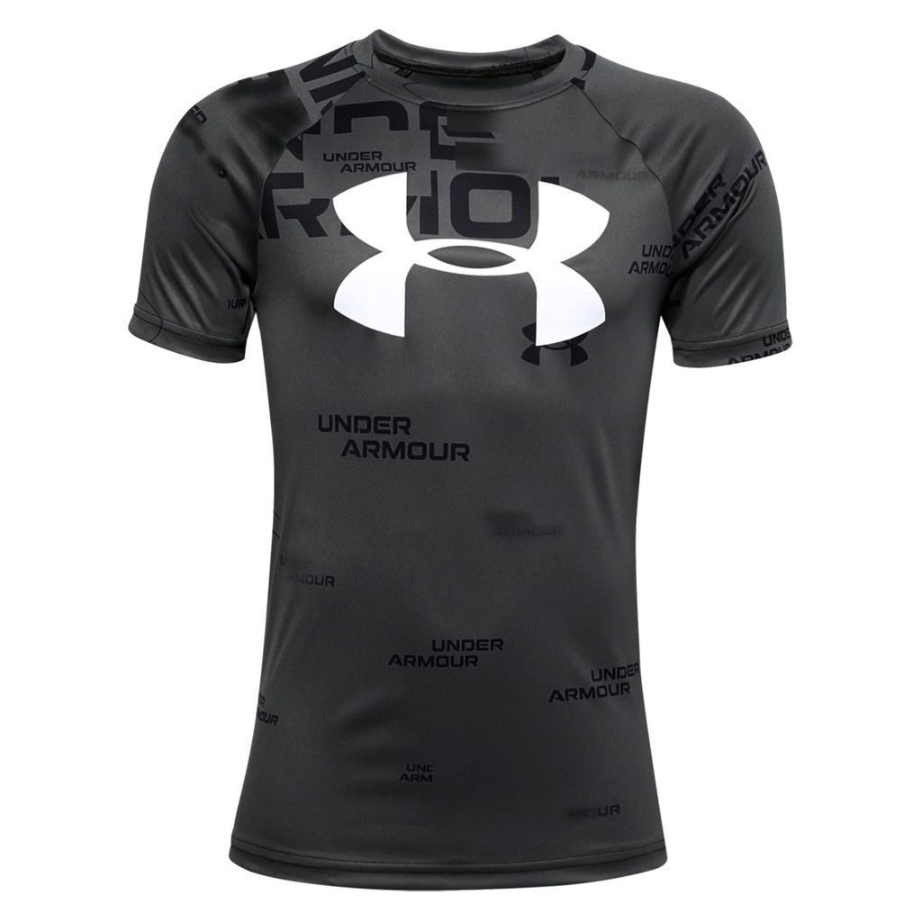 Under Armour Kinder Trainingsshirt Black / Pitch Gray / White M
