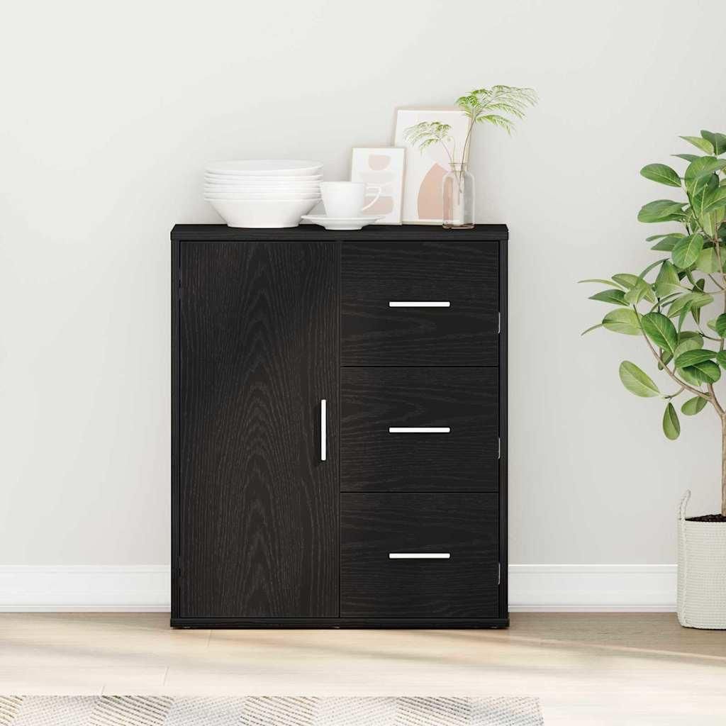 "2026 MODERNE"Sideboard/Kommode - elegantes Design - Buffetschrank - Schwarz Eichen-Optik 60x31x70cm Holzwerkstoff DE921350 - Kommoden