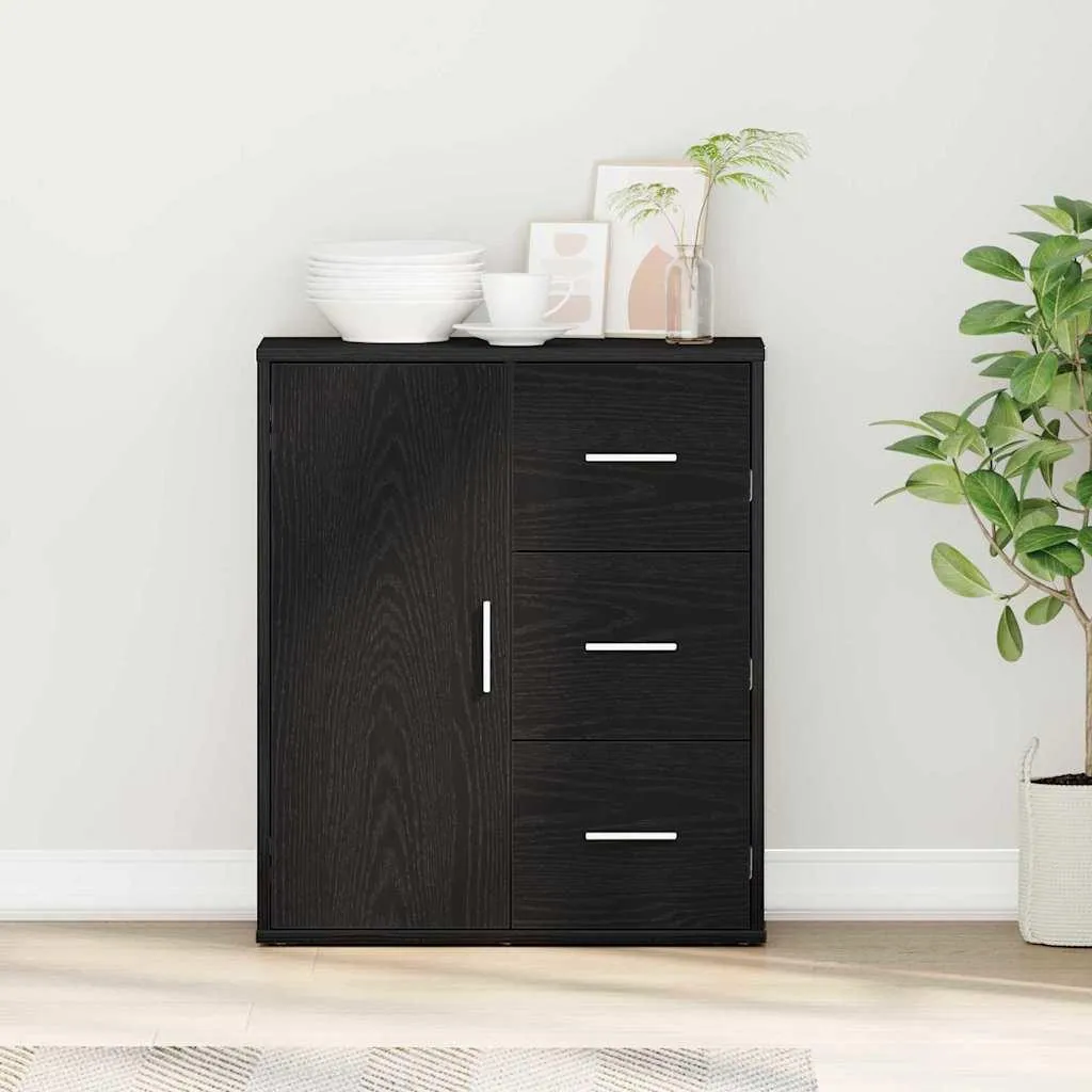 Credenza vidaXL Rovere Nero 60x31x70 cm - Il Tuo Angolo di Stile