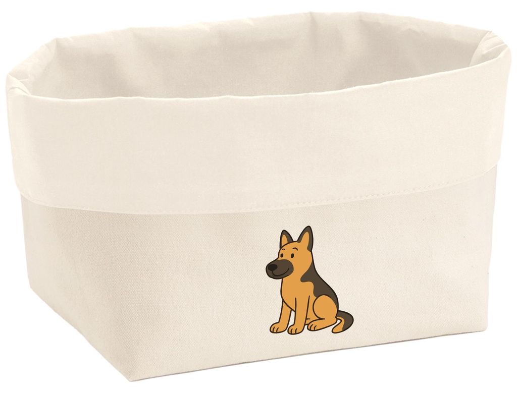Huuraa Organizer Deutscher Schäferhund Schäfi Comic 8 Liter Large Canvas Baumwolle Utensilo Geschenkidee