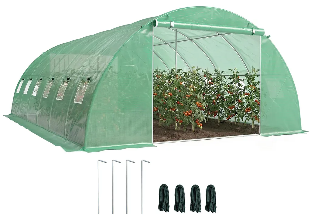 Serre Maraîchère Tunnel 6x4m avec Structure Renforcée Acier 25mm