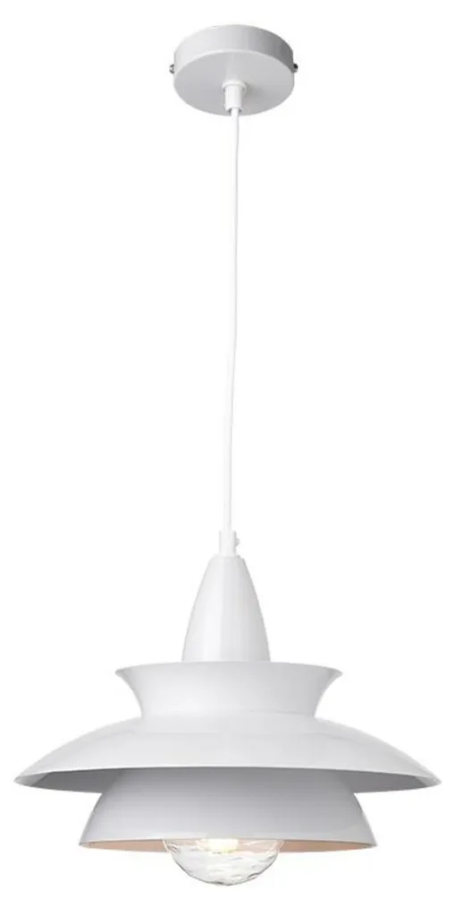 Suspension ACA Lighting KS07881PWH Design Scandinave Blanc Lustre Chic