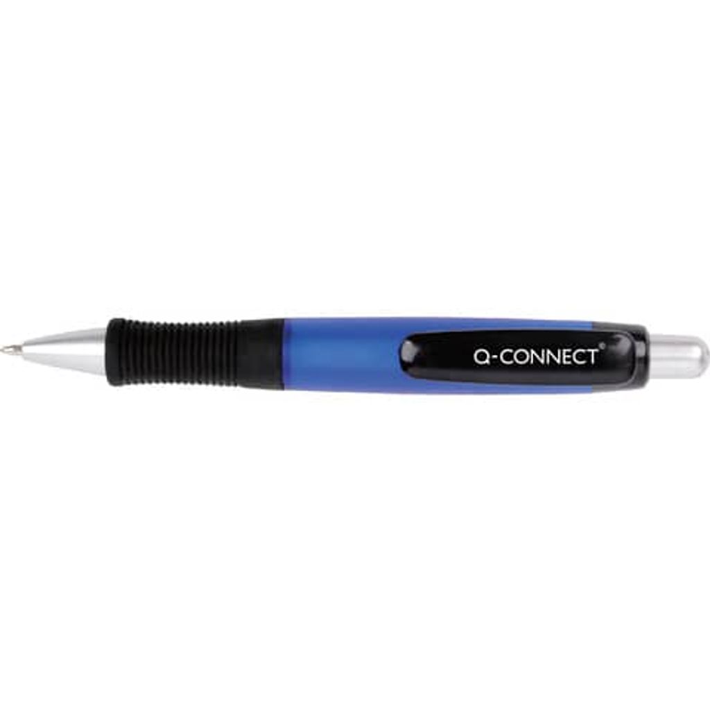 Q-CONNECT - Q-CONNECT Kugelschreiber, mit Griff, 0,7 mm, mittlere Spitze, blau