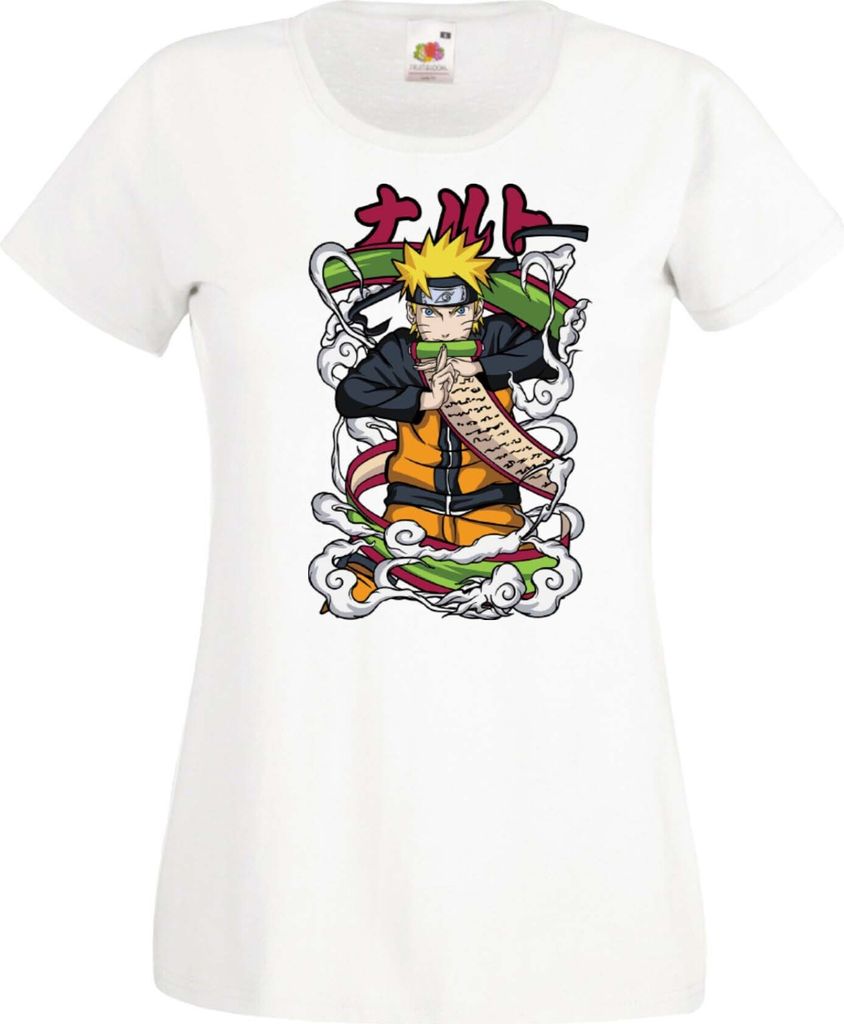 Damen T-Shirt Naruto Toad Sage Var-008 Toad Form, Lady XS / Weiß