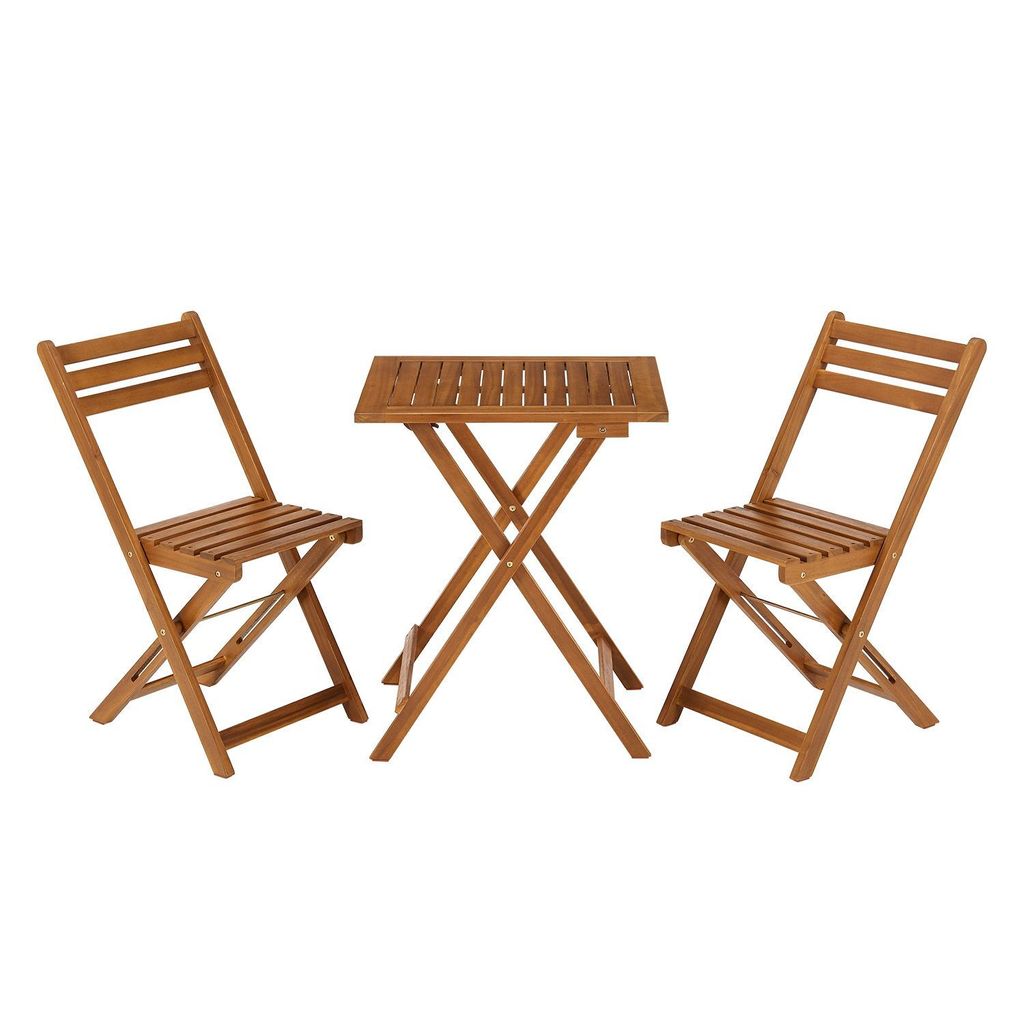Juskys Balkonmöbel Set Bala - 3-teilig aus Holz für 2 Produktbild 