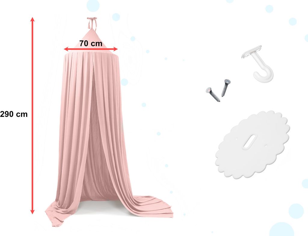 KIK - Hänge-Tipi Zelt mit Vordach hängend rosa Produktbild 3