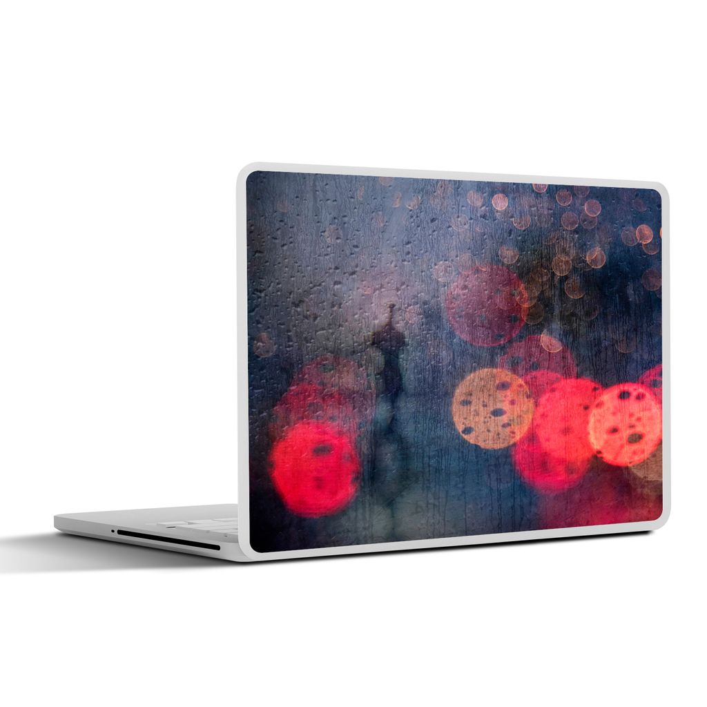 MuchoWow Laptop Aufkleber Sticker Cover Abstrakt - Tropfen - Farben - Regen 40x30 cm - Laptop Dekoration - Selbstklebend