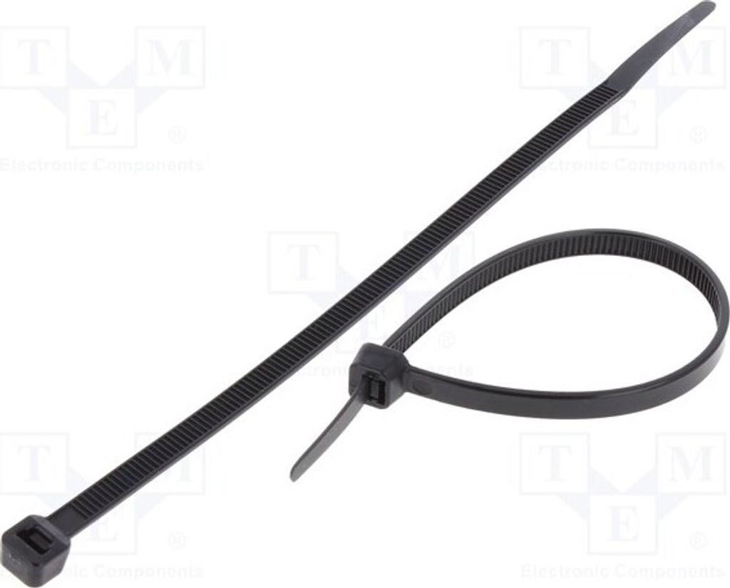 100x Kabelbinder L: 160mm W: 4,8mm 215,5N schwarz CV-160LBK Kabelbinder