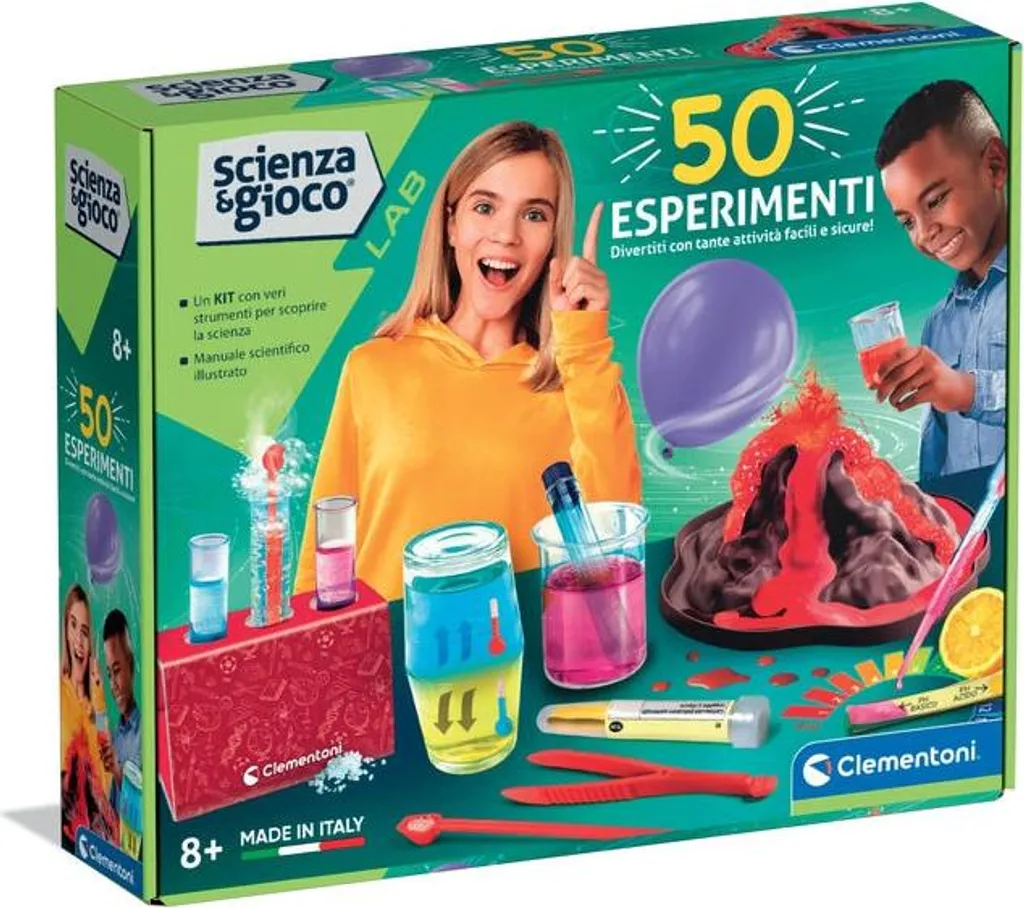 Kit Expérience Chimie Clementoni 19430 avec Manuel Illustré de 8-12 Ans