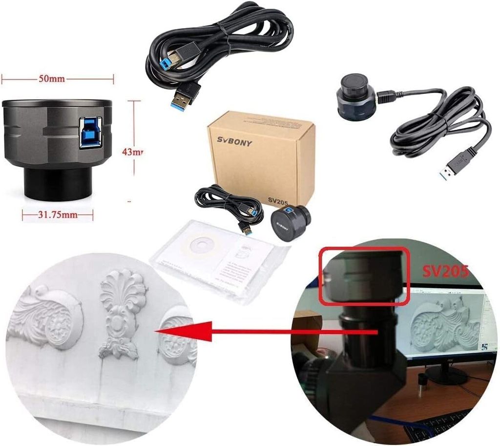 Svbony SV205 okulár kamera, dalekohled 8MP elektronický Obrázek produktu 5