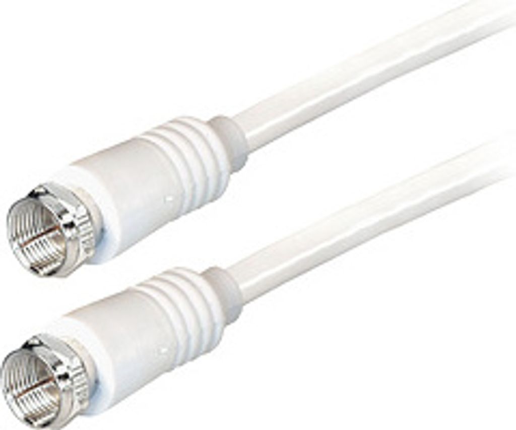 Transmedia Verbindungskabel; F-Stecker gerade - F-Stecker gerade, extrem geringe Dämpfung ohne Absorberferrit, 0,5 m, FH 1-0,5 DO