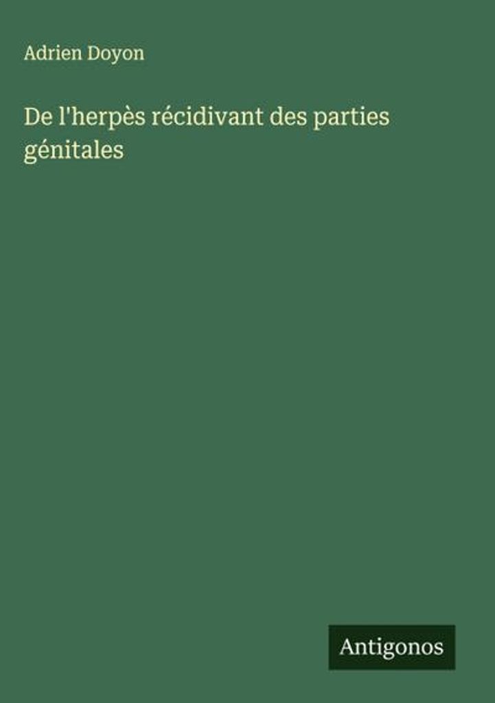 Rezidivierender Herpes an den Genitalien