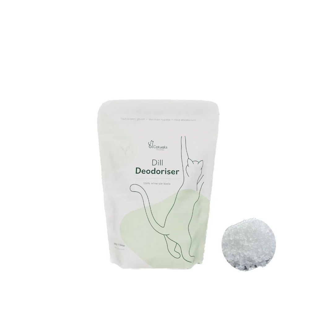 2x Catuals Katzenstreu Deo – Dill – 8-10 woche - Neutralisiert Uringerüche – Duftgranulat – Unschädlich für Menschen und Tiere – 100 %...