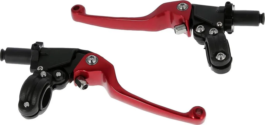 Kit leviers de frein et embrayage moto repliables rouge - 2