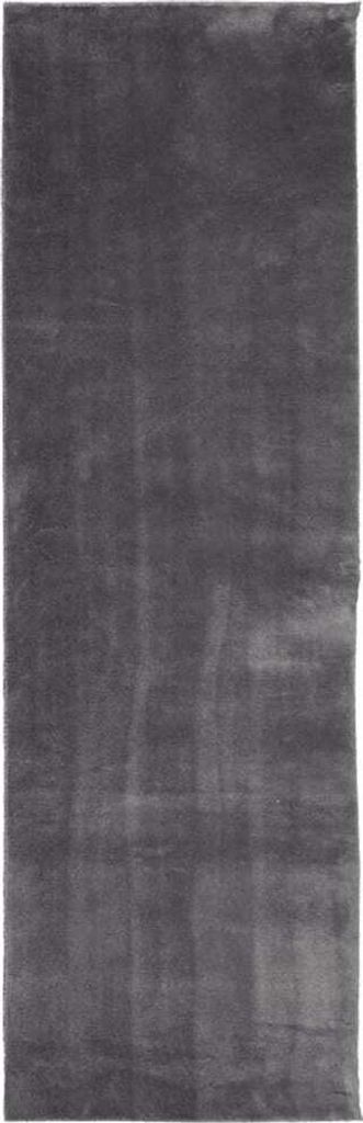vidaXL Teppich HUARTE Kurzflor Weich und Waschbar Anthrazit 80x250 cm