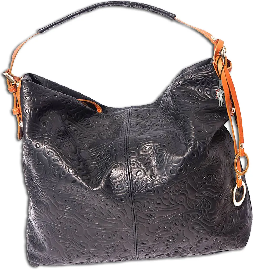 Grand Sac en Cuir Noir Florence - Shopper Chic pour Femme OTF111S