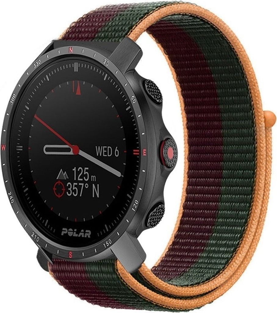 Strap-it Polar Grit X Pro Nylonarmband (Kirsche)