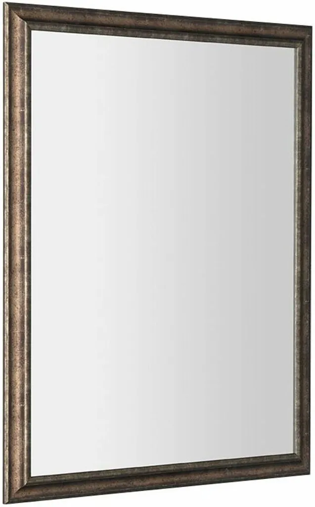 Miroir Mural Rectangulaire avec Cadre Patiné Bronze 68x88 cm Romina