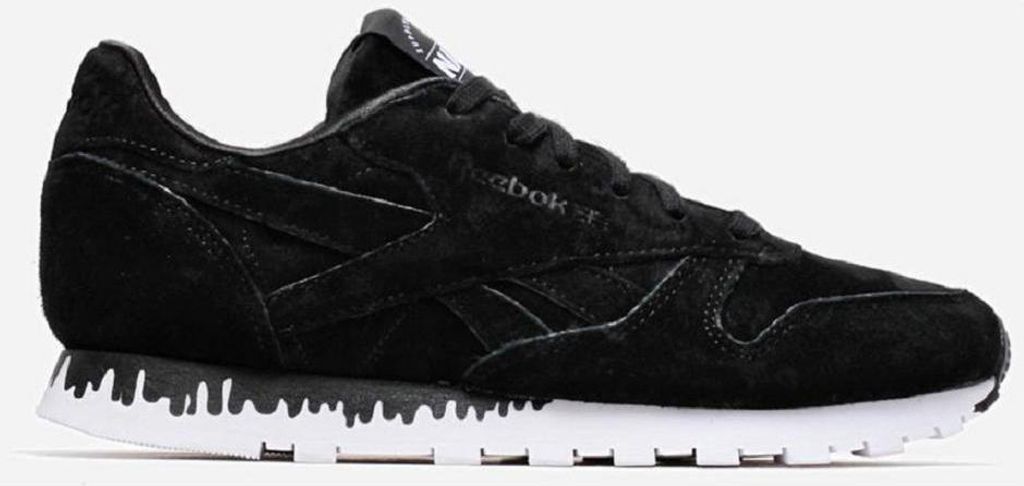 Reebok Classic CL Leather LTHR Naked LTD Sneaker schwarz/weiß V69845, Farbe:schwarz, Schuhgröße:35 EU