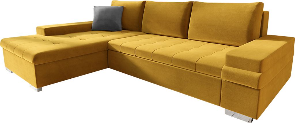 MIRJAN24 Ecksofa Bangkok Mini, Moderne Eckcouch für Wohnzimmer, Schlaffunktion und Bettkasten, Gästezimmer, L-Form Sofa (Fresh 37 + Fresh 37 + Fr...