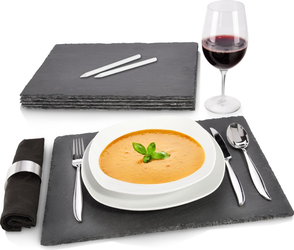 Sänger Schiefer Platten Set lasiert 6 teilig 40 x 30 cm Produktbild 