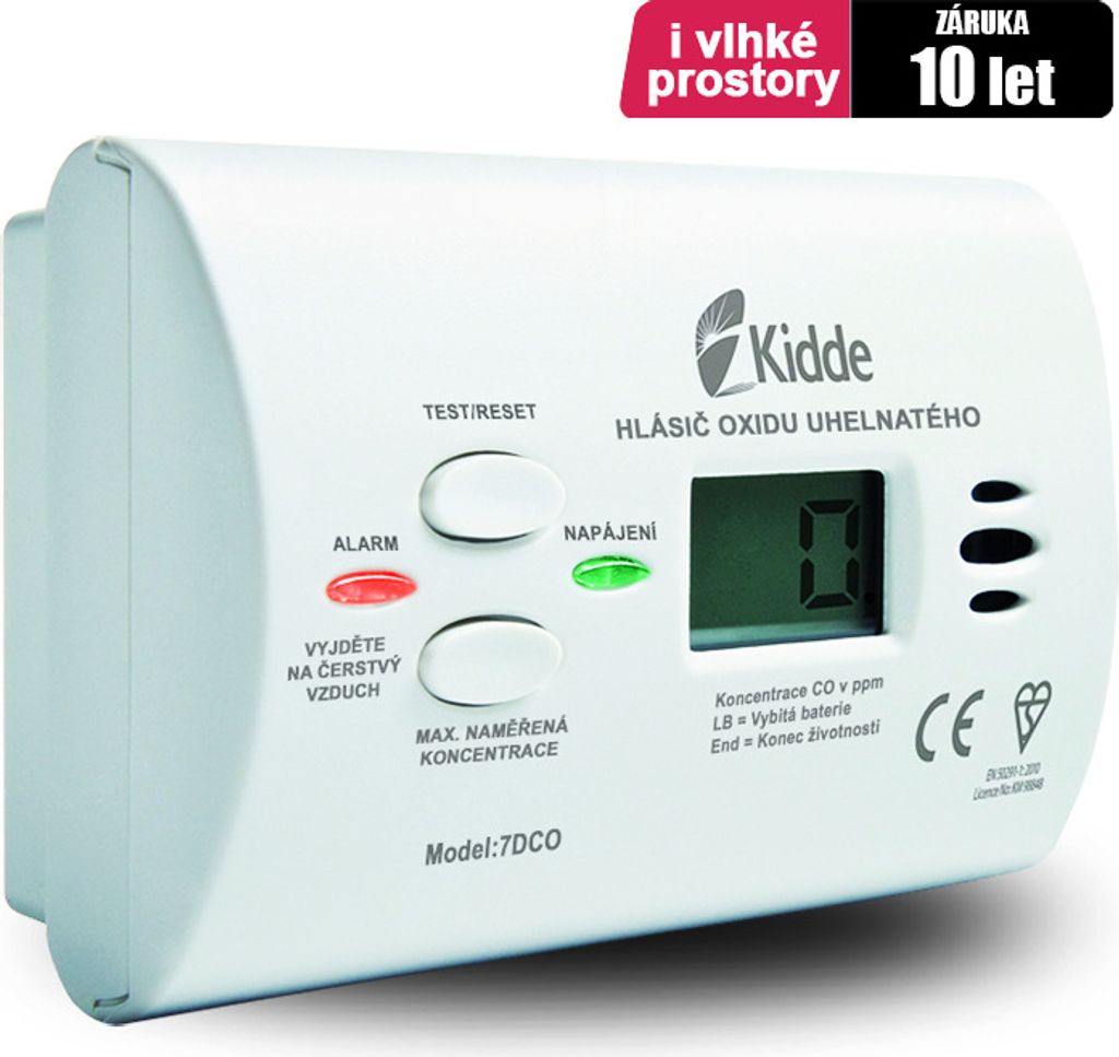 Rivelatore e misuratore di CO Kidde 7DCO Immagine del prodotto 