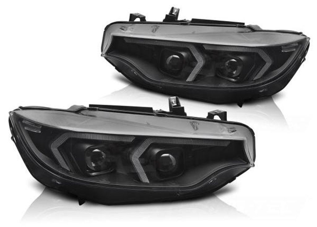 Xenon LED Tagfahrlicht Scheinwerferset passend für BMW 4er F32/F33 Coupe/Cabrio 13-17 schwarz