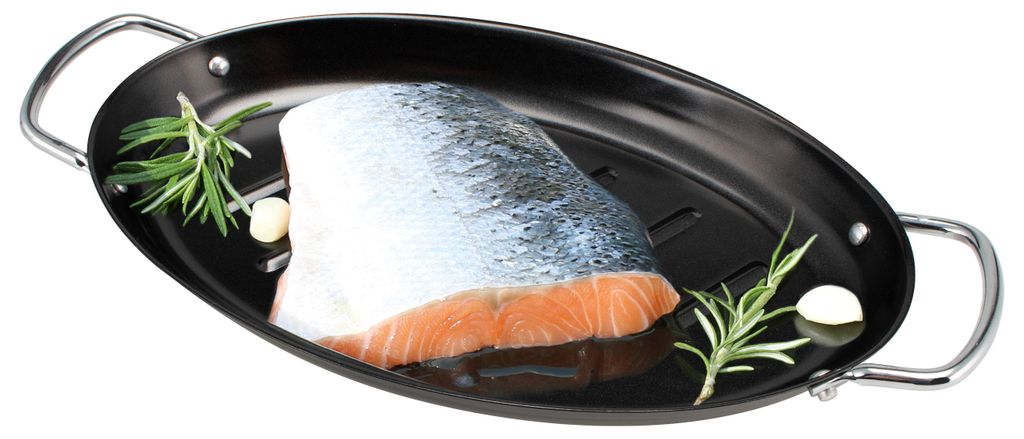 bremermann Fisch-Grillpfanne oval, Grillplatte Produktbild 