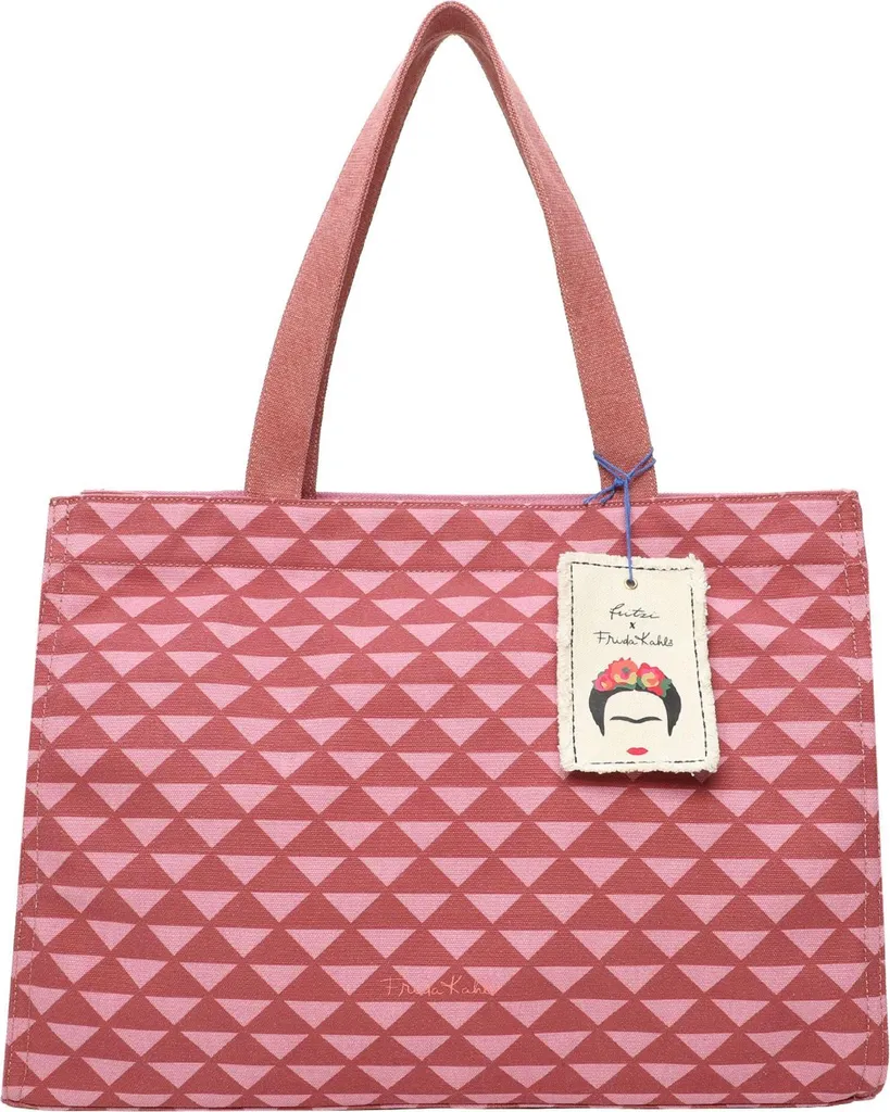 Fritzi aus Preußen borsa shopper borsa a tracolla Easy 01 Canvas Shopper Geo rosso chiaro