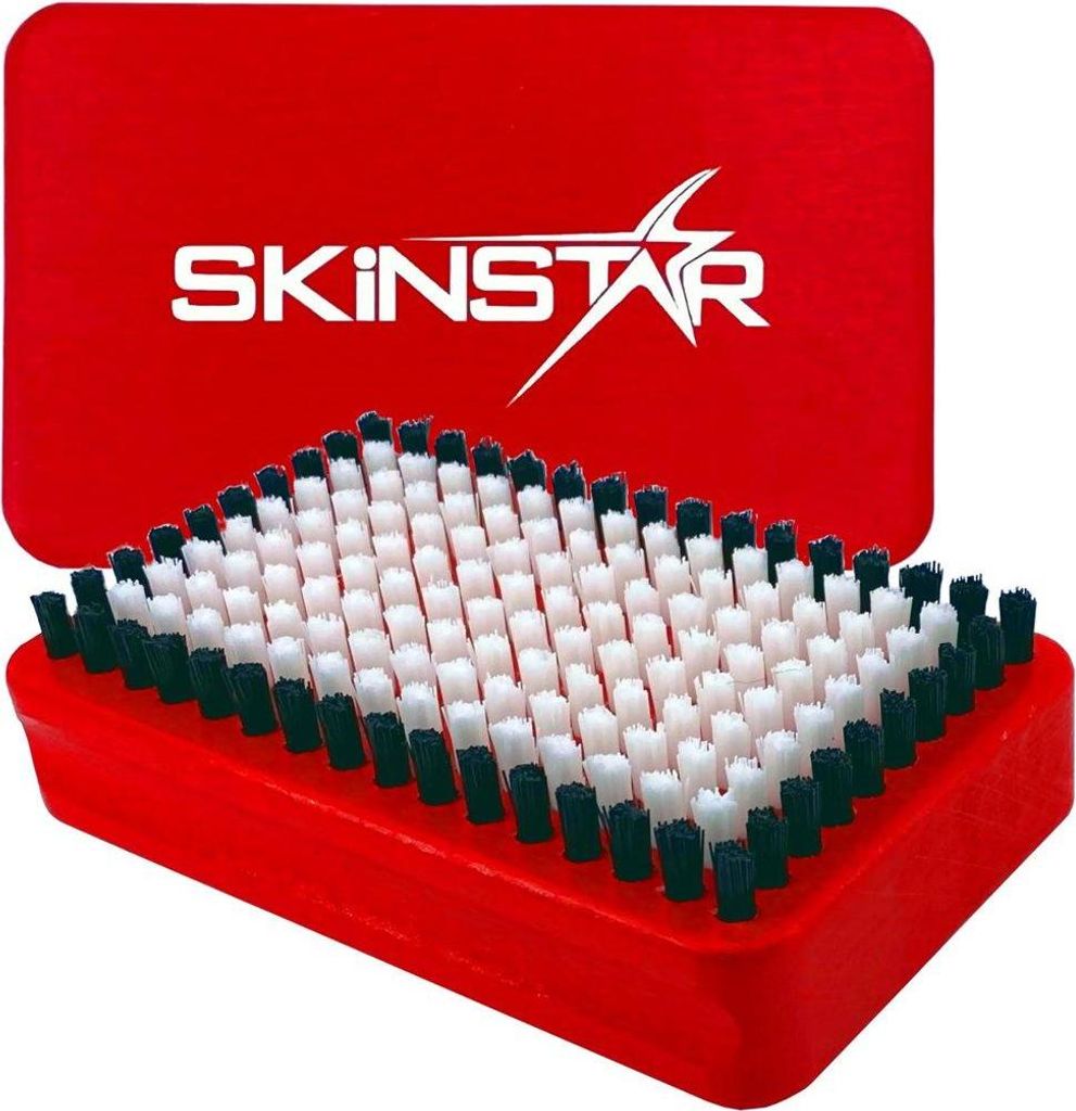 SKINSTAR Ski Belagsbürste BaseBrush Synthetic Nylon Bürste rot