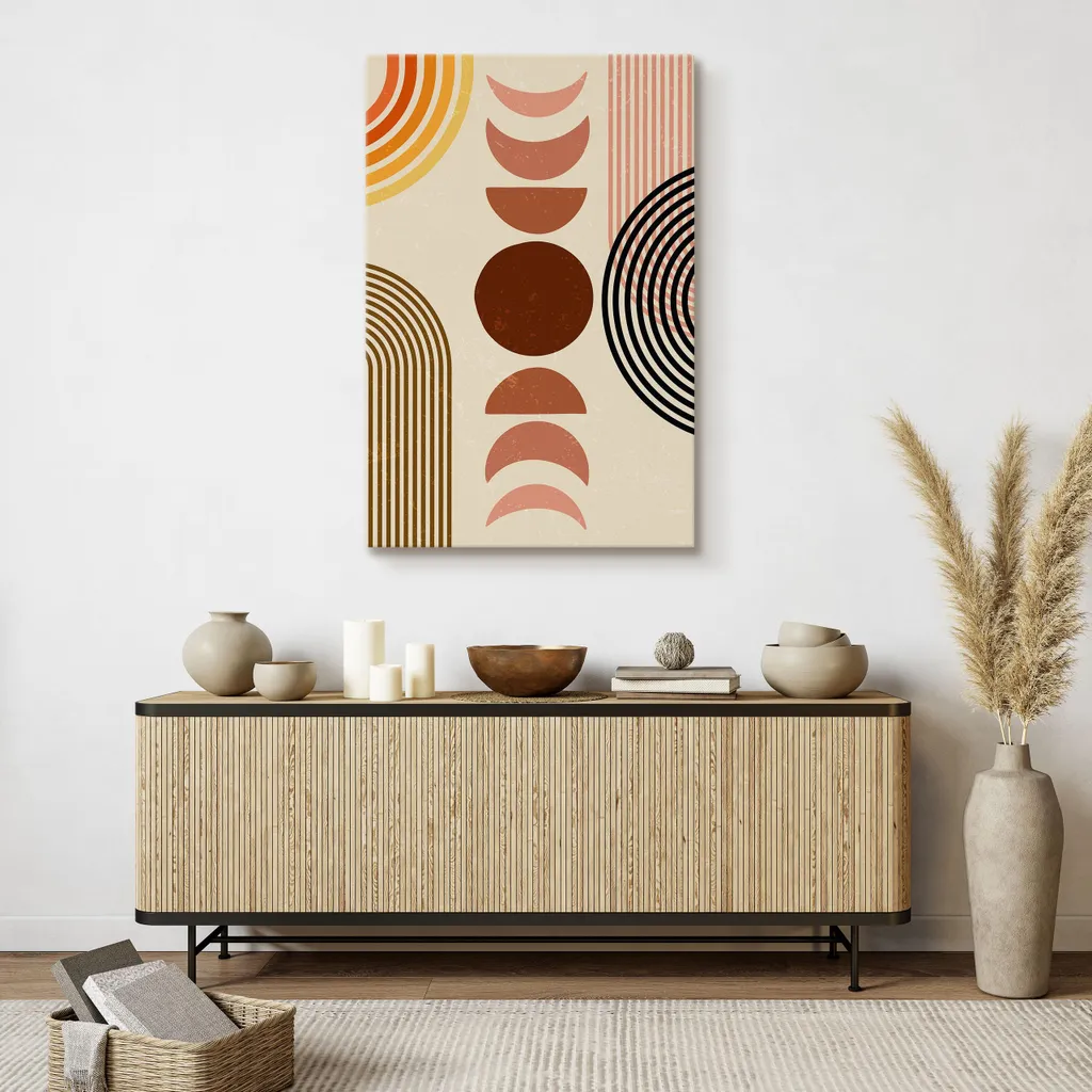 Goreal Elephant Building Blocks, corazione da parete, pittura geometrica astratta con cornice｜Homary