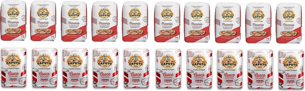 Caputo PIZZERIA Mehl 1Kg - Karton 10 Stück + Caputo CUOCO Produktbild 