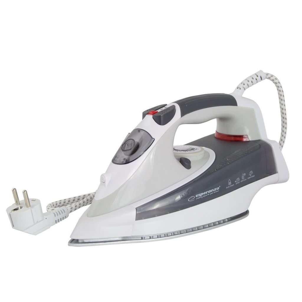 Esperanza CHINO Dry & Steam iron Ceramic soleplate 2400 W Black Grey White
