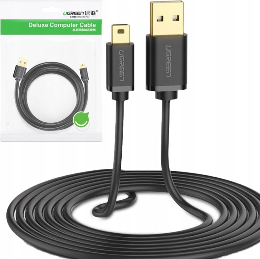 Cavo Usb Do Mini Usb Ugreen Us132, 1,5M (Czarny) Immagine del prodotto 