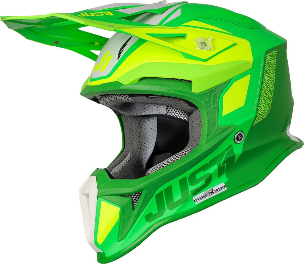 Just1 J18 Pulsar MIPS Motocross Helm Farbe: Grün Matt, Grösse: XS (53/54)