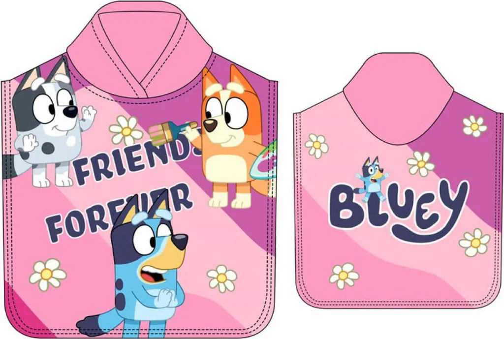 Serviette à Capuche Bluey Ultra Douce en Micro-flanelle pour Enfants