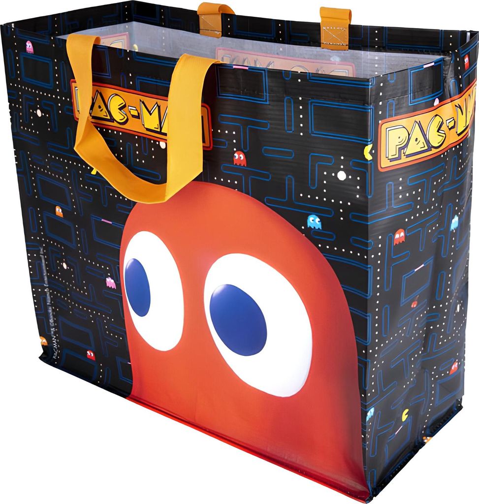 Konix Pac-Man Tragetasche 40 x 45 x 20 cm – Recyceltes Material – Labyrinth-Design