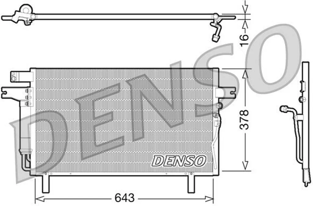 Réparez votre clim Pathfinder II R50 : Condenseur DENSO DCN46016 avec filtre