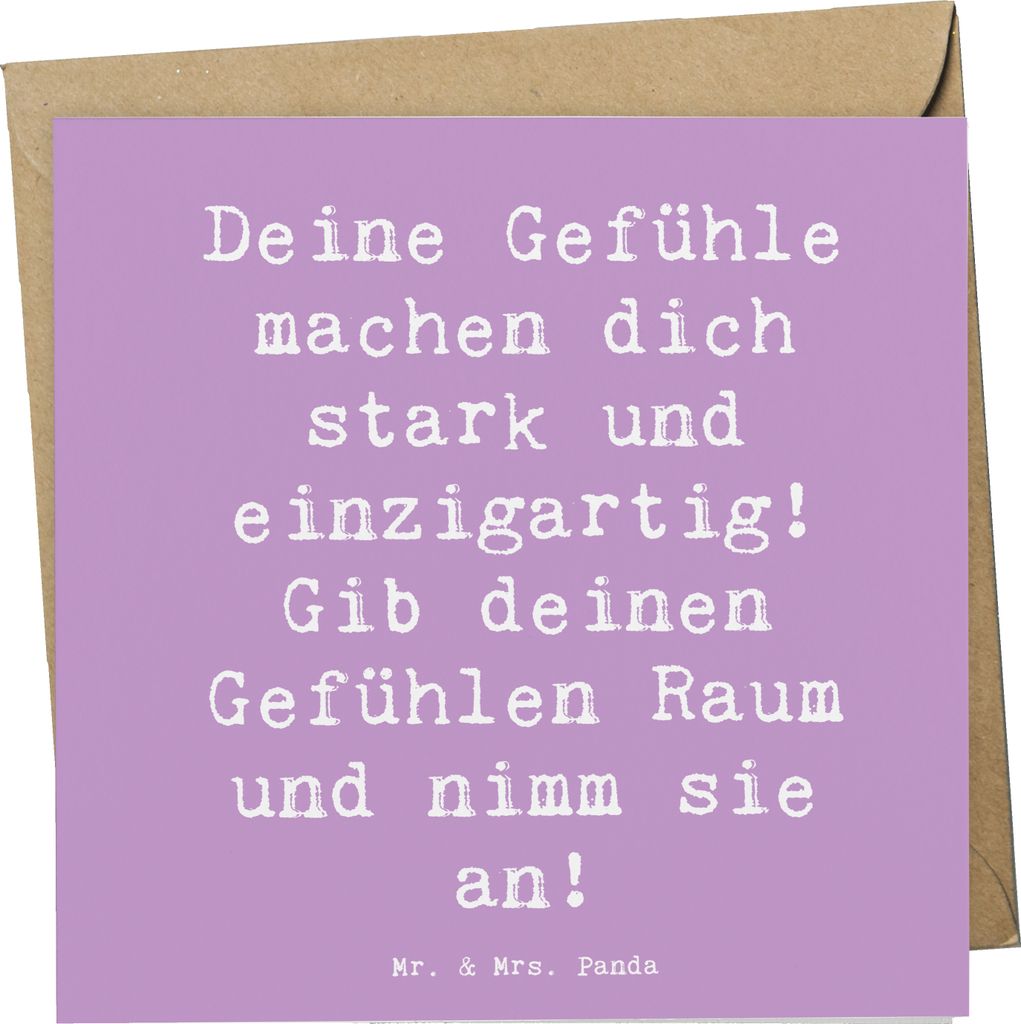 Mr. & Mrs. Panda Grußkarte Spruch Emotionen ausdrücken - Lavendeltraum - Geschenk, doppelkarte, Klappkarte, Glückwunschkarte, besondere Art und ...