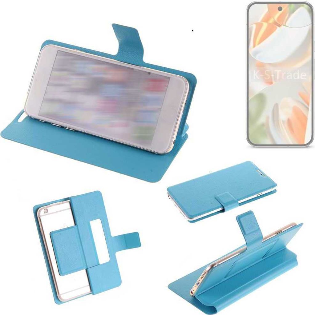 K-S-Trade Schutzhülle Handyhülle kompatibel mit Google Pixel 9 Pro Flip cover Handy case Smartphone Klapphülle blau