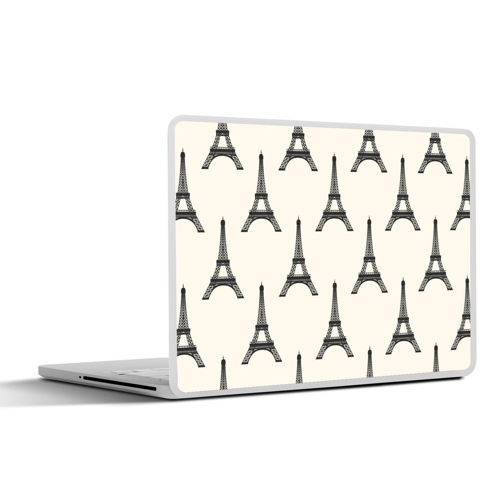 MuchoWow Laptop Aufkleber Sticker Cover Eiffelturm - Paris - Muster 25x18 cm - Laptop-Deko