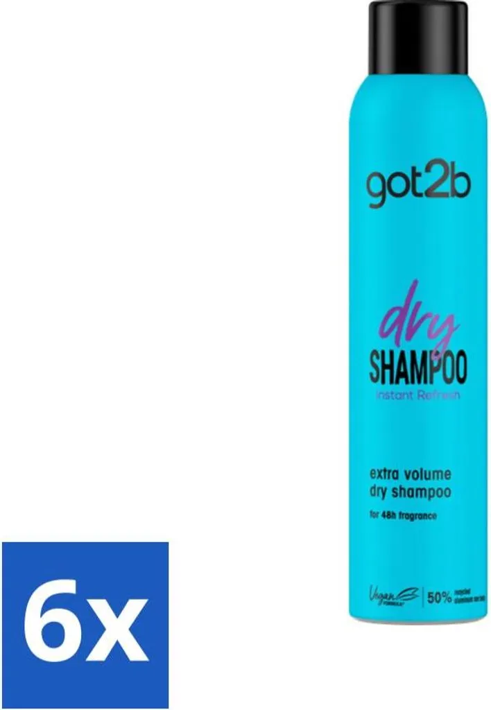 Got2B Shampoo a Secco Volume 200ml - Confezione 6 Pezzi Risparmio
