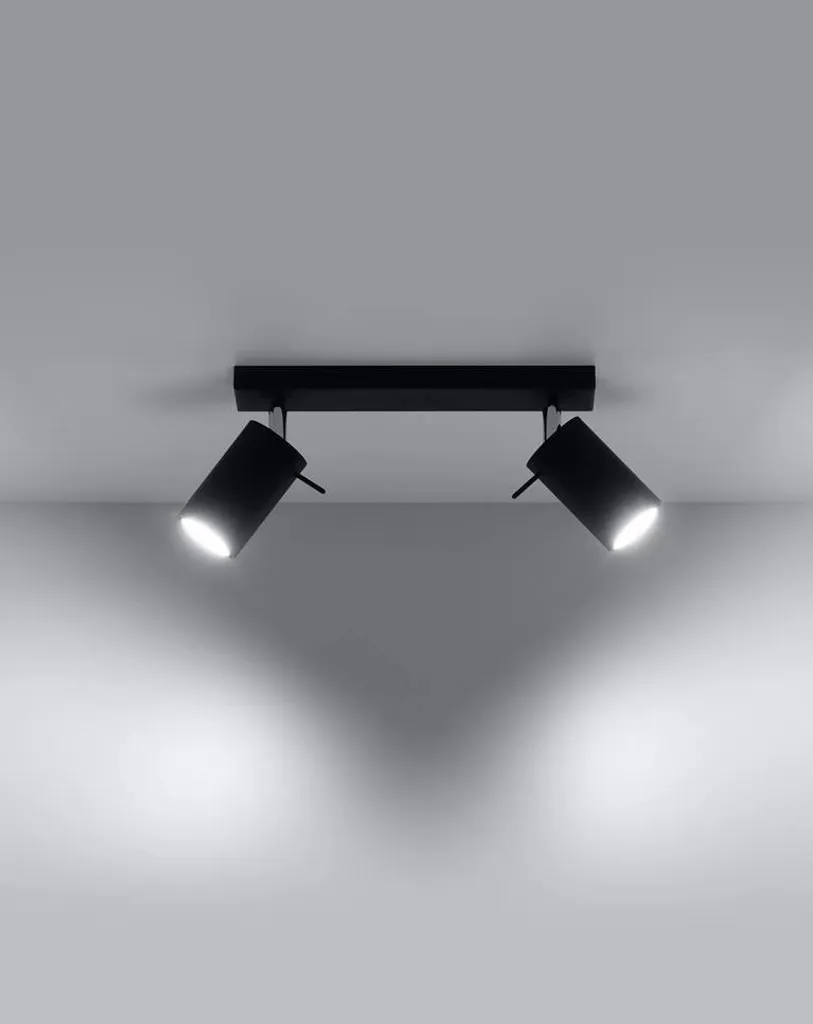 Sollux Lighting RING 2 SL.0092 | Offerta Lampada Soffitto Nera - 17
