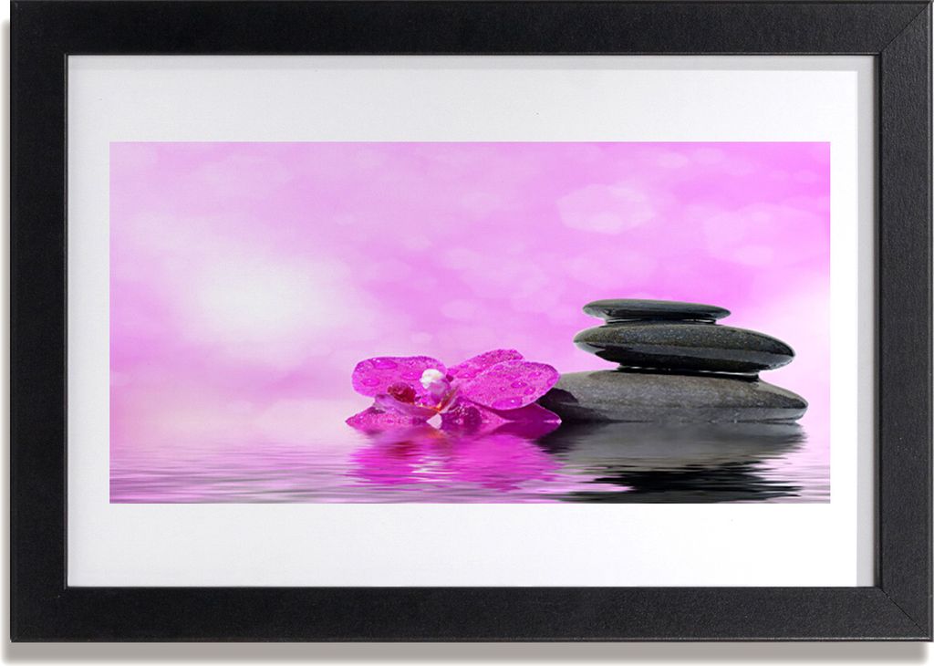 Bild 30x20 MDF-Rahmen Wandkunst Rosa Blumen-Kunst