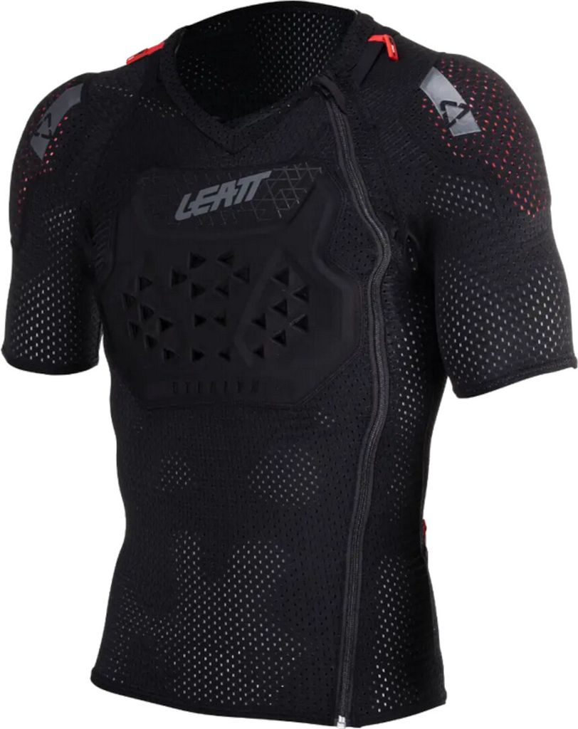 Leatt Body Tee ReaFlex Stealth kurzarm Protektorenjacke, schwarz, S