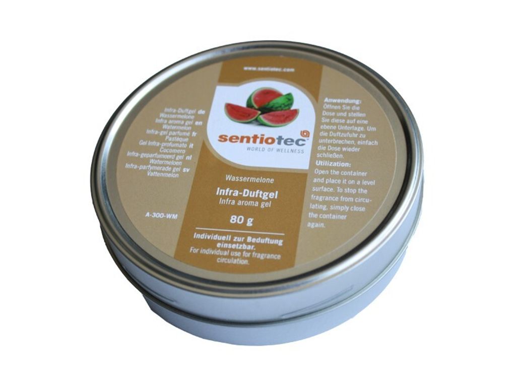 Duftgeldose Blutorange 80g für Infrarotkabinen, Ruheräume & Produktbild 