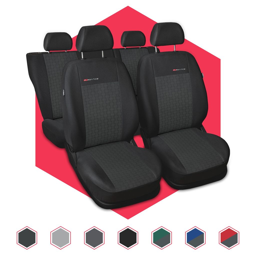 Sitzbezüge Schonbezüge 2+1 Polyester Blau Schwarz für Seat Citroen Daihatsu Fiat