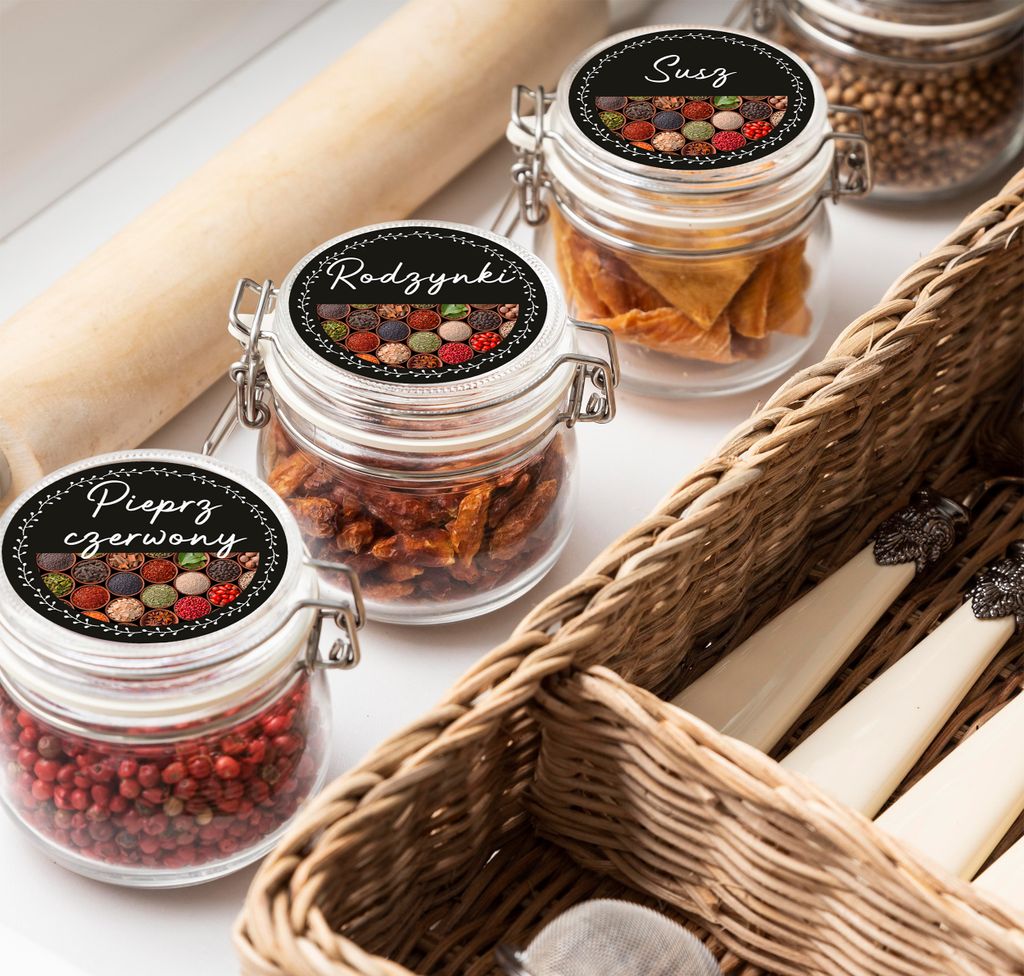 Prázdne nálepky na koreniny a bylinky | Čierne štítky na Obrázok produktu 5